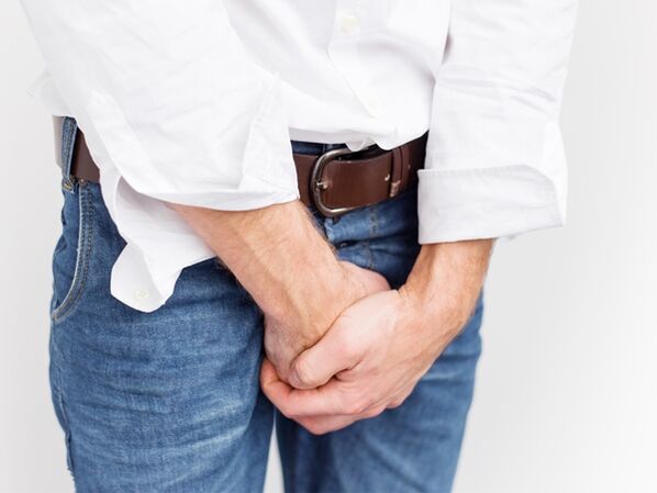 Dor na ingle debido á prostatite bacteriana